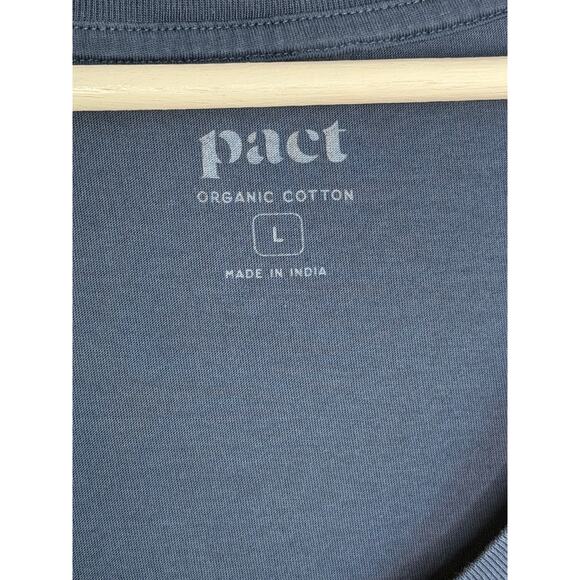 Pact Organic Cotton Sleeveless Scoop Neck Midi Tank Dress Blue Women's Large - Picture 5 of 10